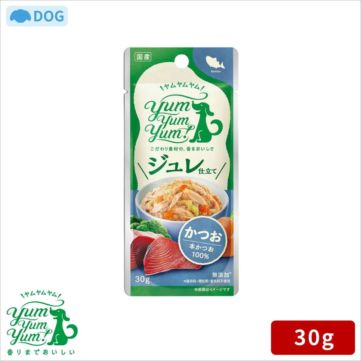yum yum yum！ ジュレ仕立て かつお 30g  ウェットフード