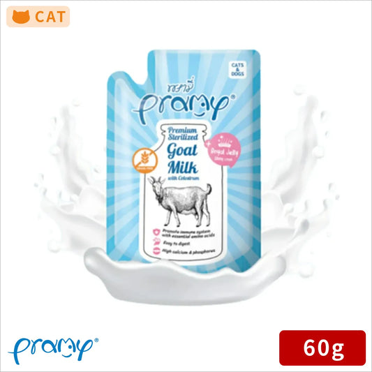 プラミー ヤギミルク 初乳とローヤルゼリー入り 犬猫用ミルク 60g