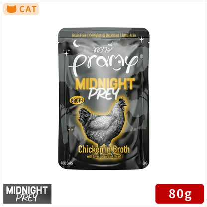プラミー ミッドナイト チキン ブイヨン仕立て キャットフード アダルト 80g