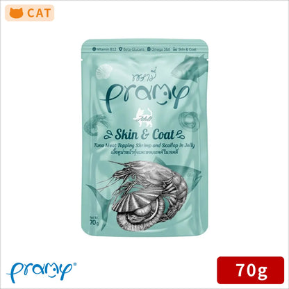 プラミー ツナ・エビ・ホタテゼリー スキン＆コート 70g