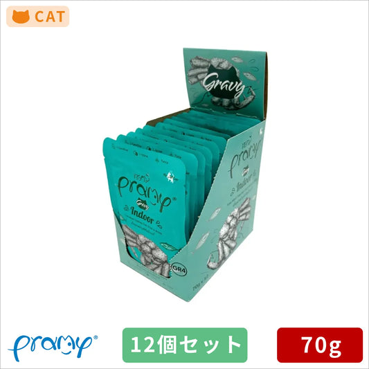 プラミー ツナ・カニカマグレイビー インドア 70g×12個