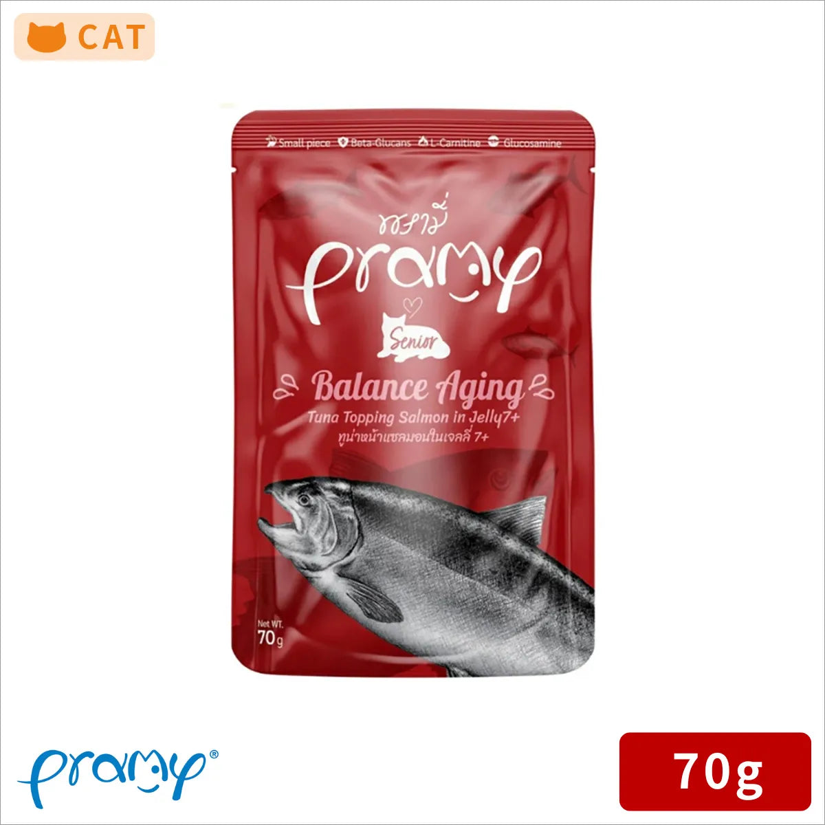 プラミー ツナ・サーモンゼリー バランスエイジング シニア 70g