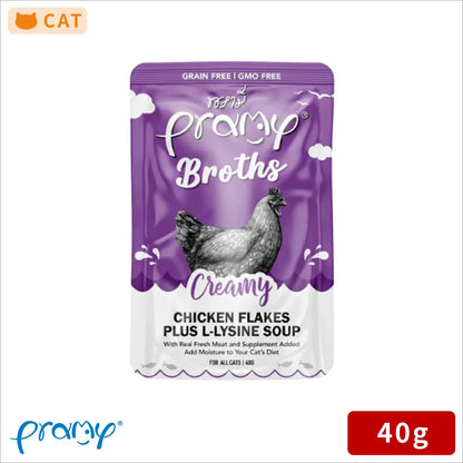 プラミー クリーミー チキンフレーク プラス L-リジン スープ 40g