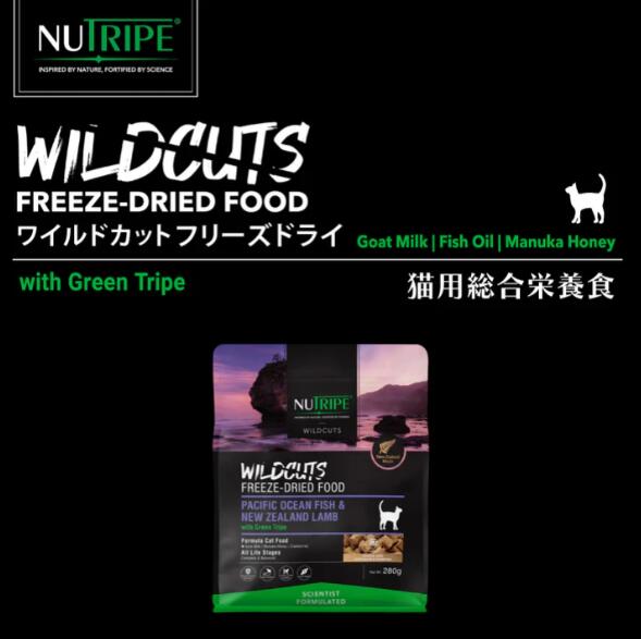 ニュートライプ ドライフード キャット ワイルドカット フリーズドライ　フィッシュ＆ラムｗｉｔｈグリーントライプ 15g