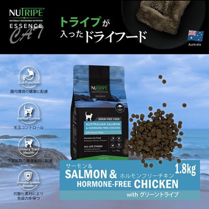 ニュートライプ 猫 キャットフード ドライ サーモン＆チキン＆グリーントライプ 1.8kg