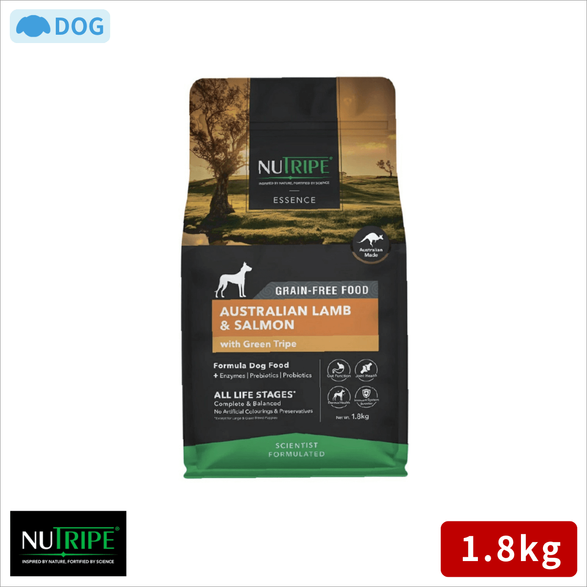 ニュートライプ ドックフード ドライ ラム＆サーモン＆グリーントライプ 1.8kg