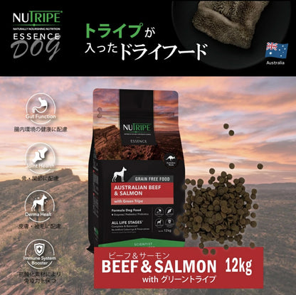 ニュートライプ ドックフード ドライ　ビーフ＆サーモン＆グリーントライプ 12kg