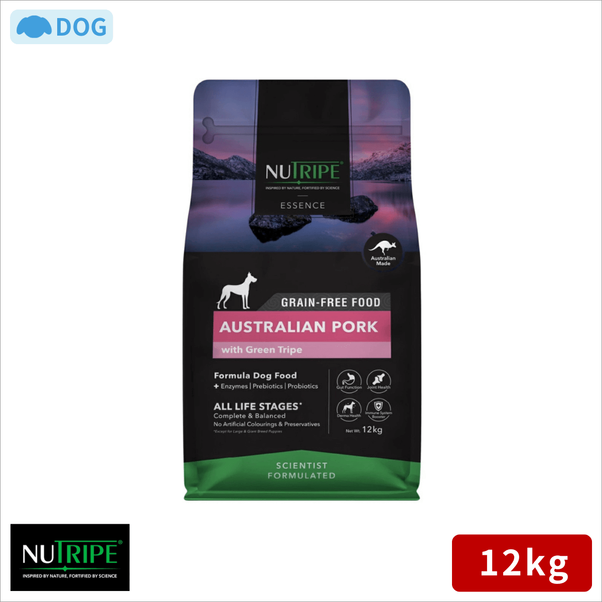 ニュートライプ 犬 ドックフード ドライ　ポーク＆グリーントライプ 12kg