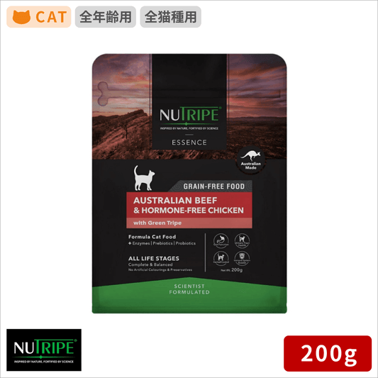ニュートライプ キャットフード ドライ ビーフ＆チキン＆グリーントライプ 200g