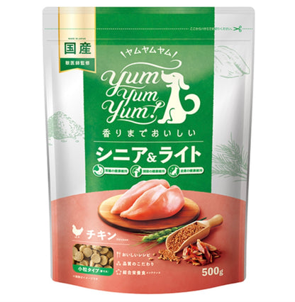 yum yum yum！ シニア＆ライト チキン ドライタイプ  500g
