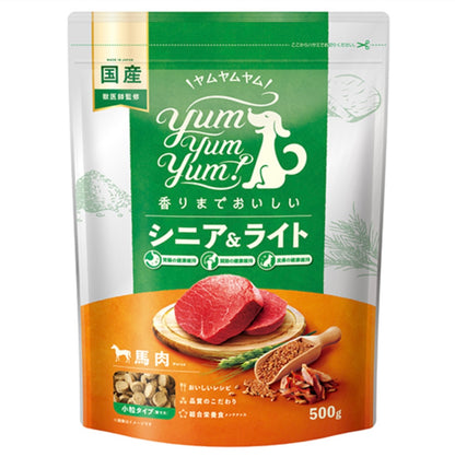 yum yum yum！ シニア＆ライト 馬肉 ドライタイプ 500g