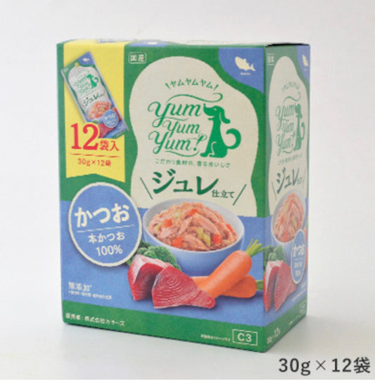 yum yum yum！ ジュレ仕立て かつお 30g×12袋  ウェットフード
