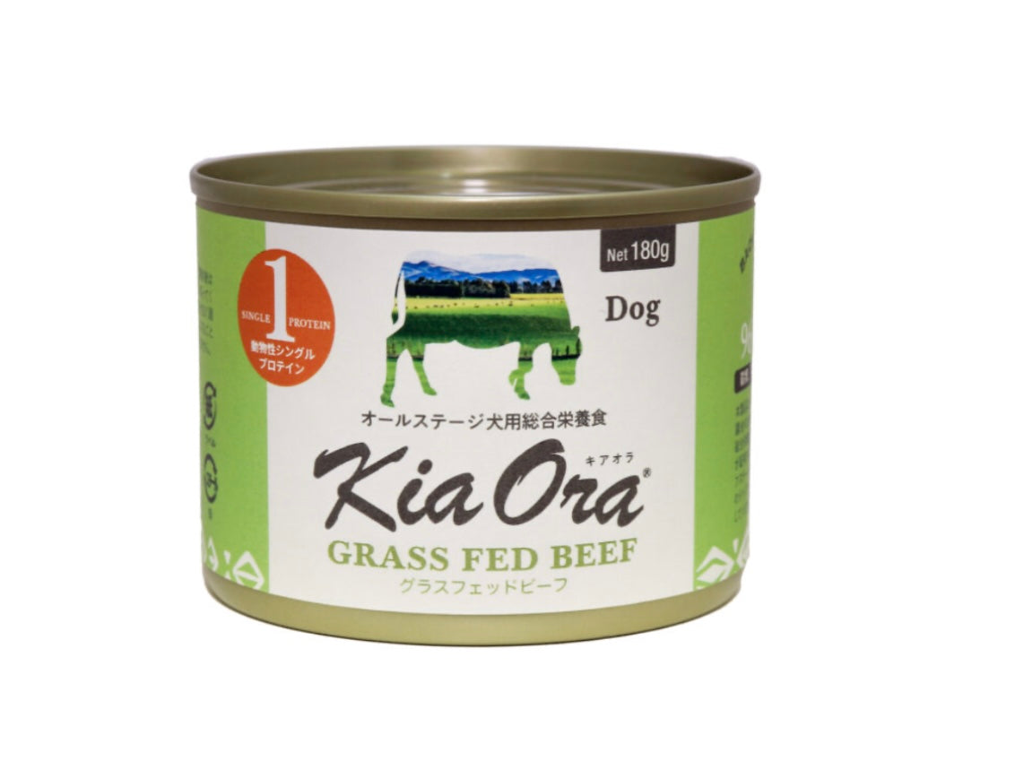 Kia Oraドッグ缶 グラスフェッドビーフ 180g