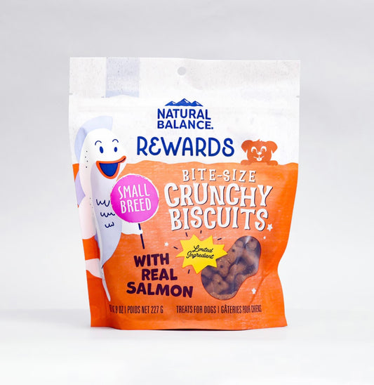 ナチュラルバランス リワードクランチービスケット 犬用 ポテト＆サーモン 小粒 227g