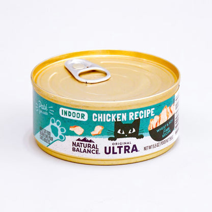ナチュラルバランス オリジナルウルトラ 成猫用 鶏肉レシピ インドアキャット缶 室内猫用 156g