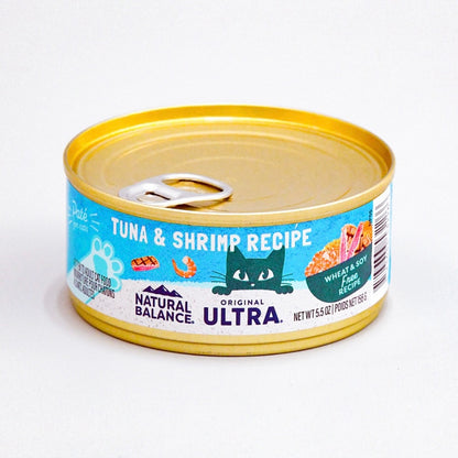 ナチュラルバランス オリジナルウルトラ 猫用 ツナ＆シュリンプレシピ缶 156g