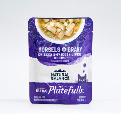 ナチュラルバランス オリジナルウルトラプレートフル 成猫用 鶏肉＆チキンレバーレシピ 85g
