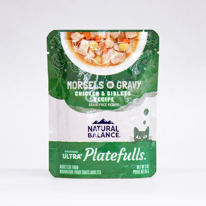 ナチュラルバランス オリジナルウルトラプレートフル 成猫用 鶏肉＆チキンジブレッツレシピ グレインフリー 85g