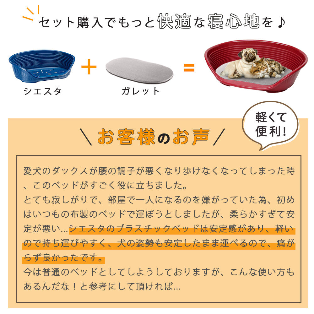 プラスチックベッド シエスタ SIESTA DX 4 犬 猫　洗える