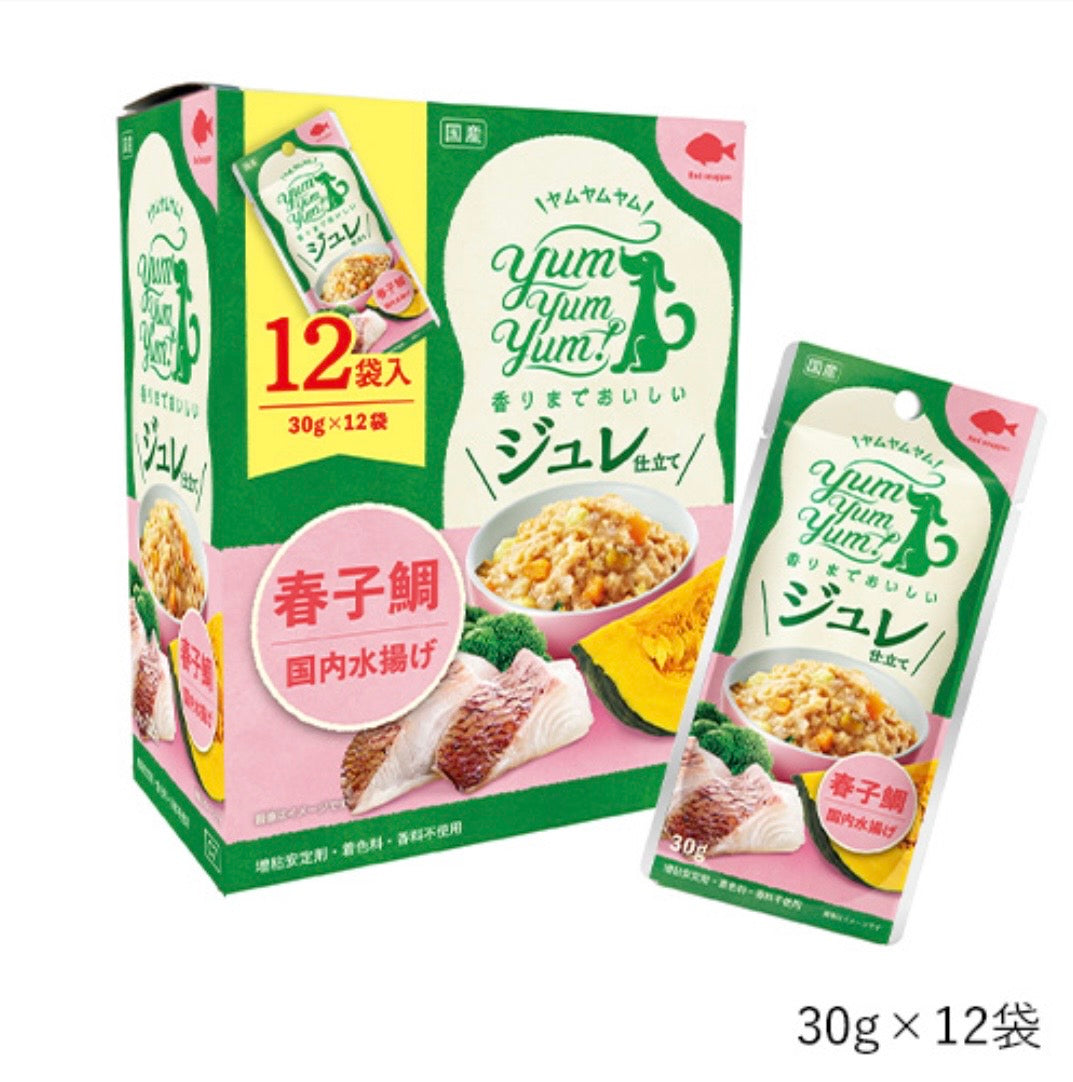 yum yum yum！ ジュレ仕立て 春子鯛 30g×12袋 ウェットフード